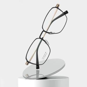 Quality Non Prescription Titanium Cable Temple Eyeglasses Clear Lenses CE wholesale