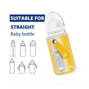 Quality PU Leather 12V 18W Baby Bottle Warmer With LCD Display 8oz wholesale