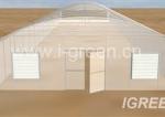 Large Tunnel Ground Polyethylene Film Greenhouse Customized For Tomato