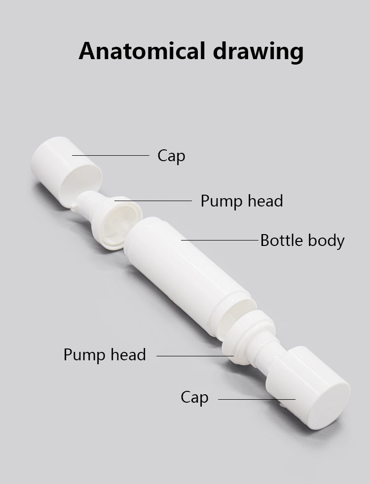 10ml*2/15ml*2/20*2ml Customized Color And logo Round Shape Airless Bottle UKA59