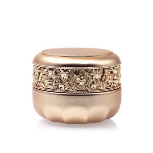 Quality Round 30g 50g Glass Cosmetic Container Gold Stamping Embossment wholesale