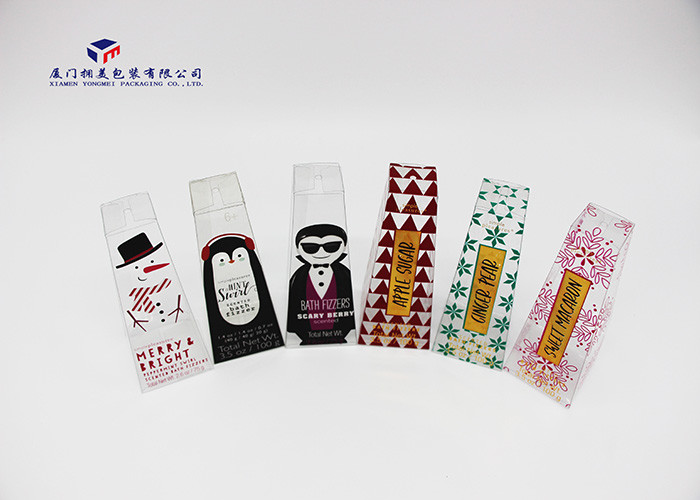 Trapezoid Design PVC Transparent Box Custom Made Plastic Boxes Offset Printing