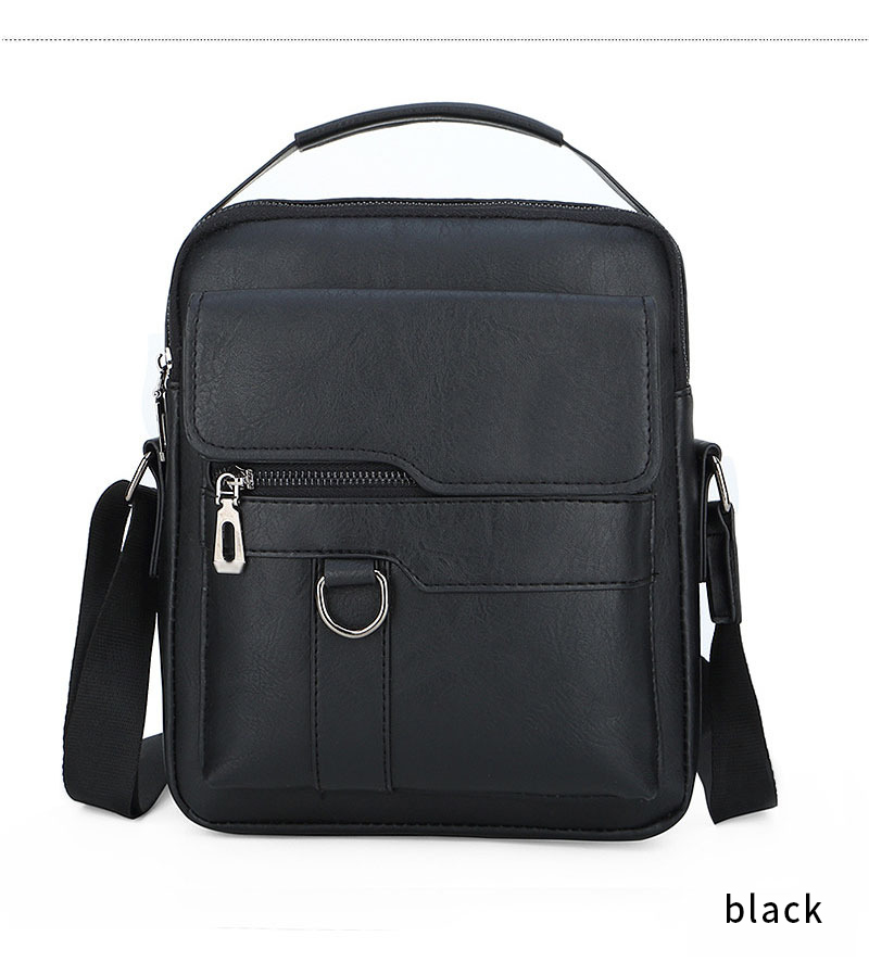 Customized LOGO Waterproof Mens Bags Vintage Style PU Leather Messenger Bag For Office