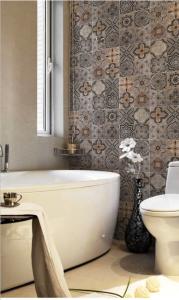 Quality Building Floral Pattern 300 X 300mm Bathroom Ceramic Tile wholesale