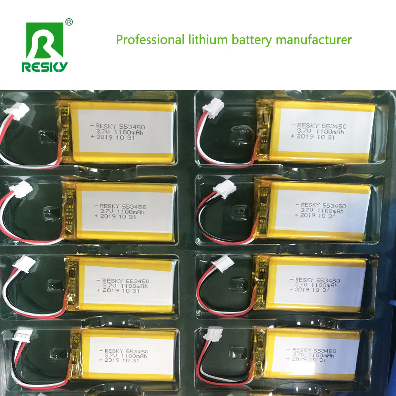 Flat Lithium Polymer Battery Cell 553450 603450 3.7V 1100mAh 4.07wh
