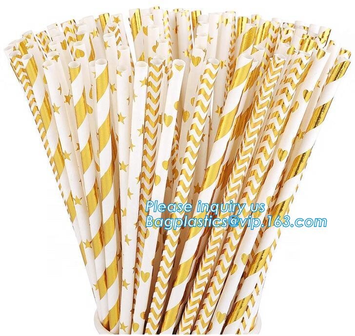 Custom printed colors polka dot striped paper straw,Biodegradable Eco Friendly No-dye Brown Natural Kraft Paper Straw