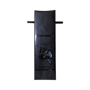 Quality 250g Black Side Gusset Foil Coffee Bag With Valve And Tin Tie wholesale