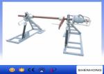 10T - 15T Cable Drum Jackshydraulic Conductor Reel Drum Stand Brake Force 45Rpm