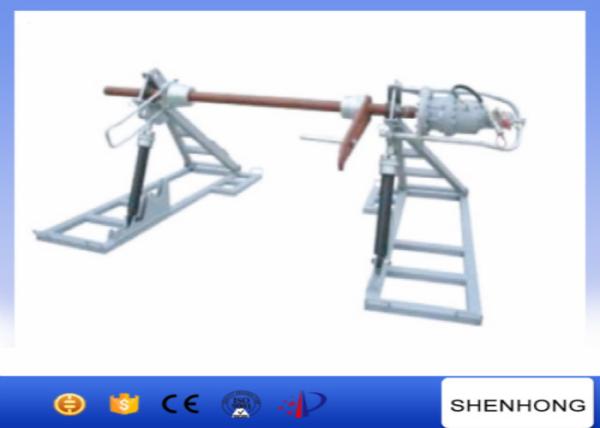 10T - 15T Cable Drum Jackshydraulic Conductor Reel Drum Stand Brake Force 45Rpm