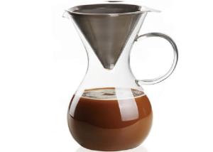 Quality Food Grade Pour Over Antique Glass Coffee Pots For Cold Brew Coffee , Sample Available wholesale