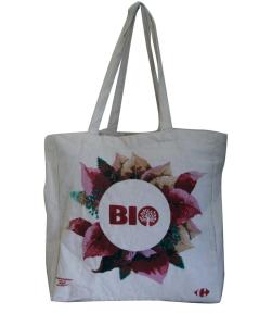 Quality Natural color Eco linen fabric personized printing Tote bag wholesale