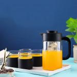 Food Grade Hand Blown 1500ml Glass Water Pitcher