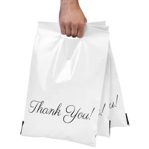 China Waterproof Thank You Poly Mailers , Handled Poly Mailing Bag 12 X 15.5 on sale