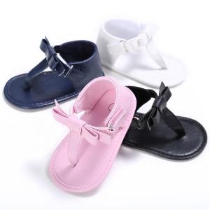 Quality 2019 summer t-strap cover heel anti-slip infant prewalker summer baby sandals wholesale