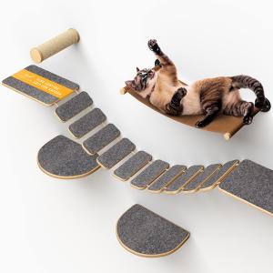 Quality Diy ‎5 Pieces Cat Climbing Wall Shelves Allergen Free Modern Pet Furniture wholesale