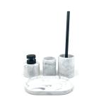 36HCM Polyresin Bathroom Sets Accessories Marble Print Hotel Home Toilet Bowl