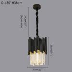 Black Light Round Kitchen Living Room Round Black Ceiling Chandelier(WH-CY-174)