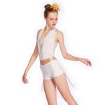 Lyrical Dance Competition Costumes Halter Neck Bodice Noble Sleeveless Half