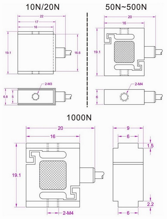 micro force sensor 20N