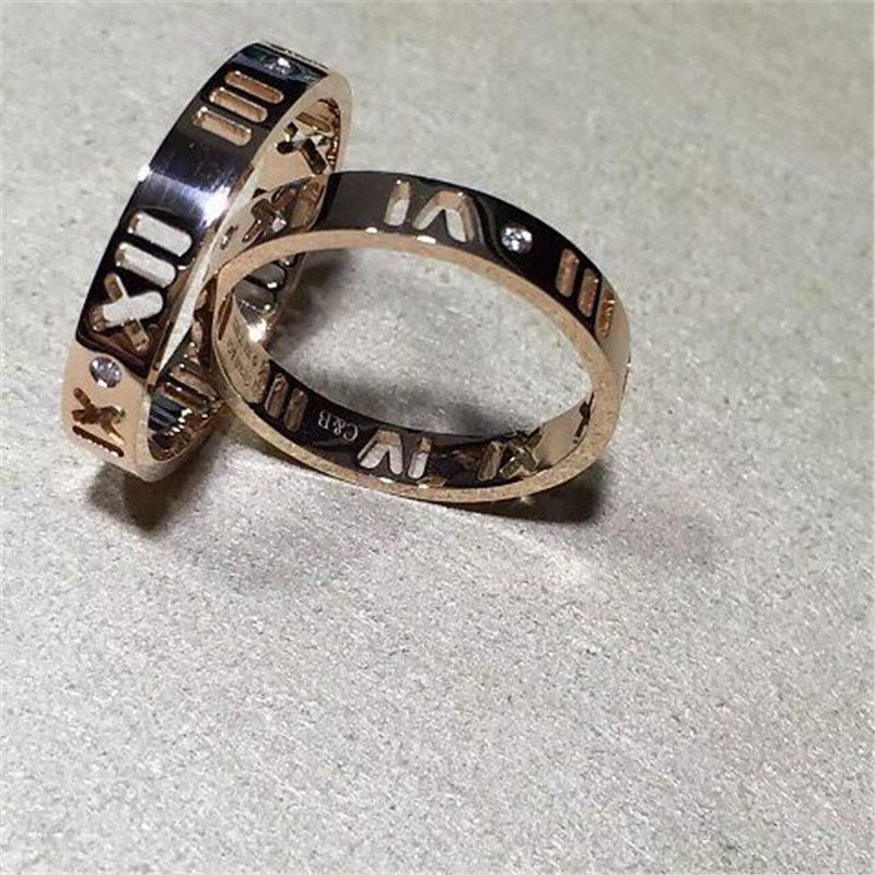 Luxury jewe factory number ring 18k gold white gold yellow gold rose gold diamond ring