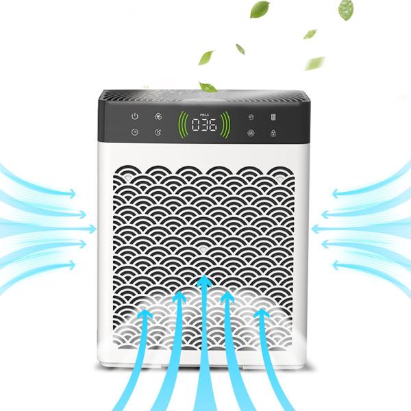 Smart LED Display Home Air Purifier Dehumidifier Odor Eliminator For Pet Hair