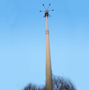 Quality 45M Steel Microwave Monopole Transmission Line Tower wholesale