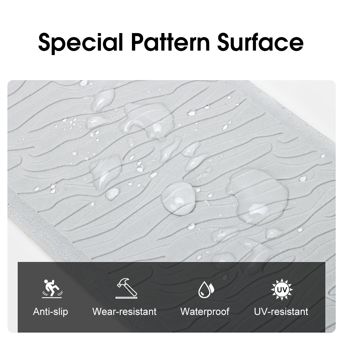 Indoor Outdoor EVA Stair Treads Waterproof Step Mats for Lakes Rivers Occasions