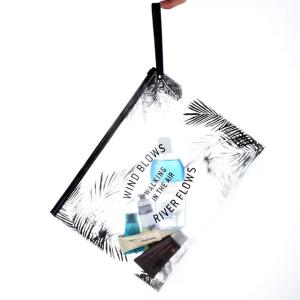Quality Eco Green Clear Transparent PVC Cosmetic Pouch wholesale