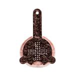 Stainless Steel Cocktail Bar Strainer Etching Design Copper Plated