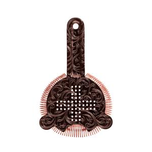 Quality Stainless Steel Cocktail Bar Strainer Etching Design Copper Plated wholesale