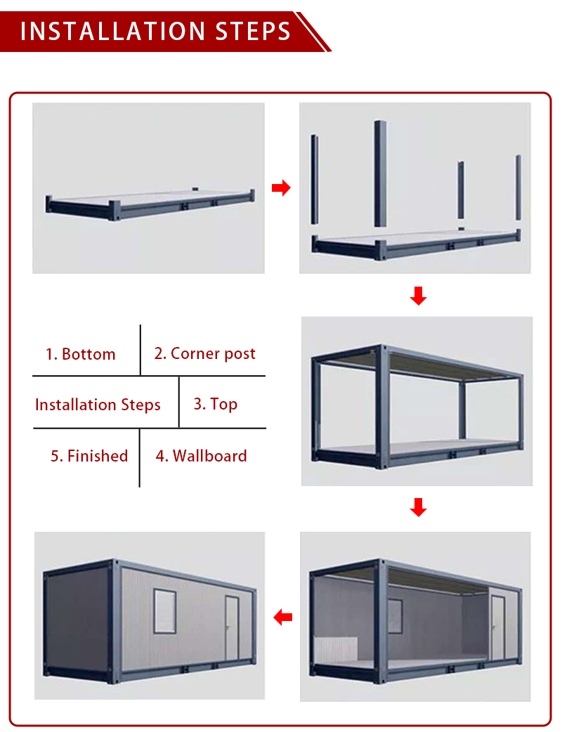 Easy Assembled Flat Pack Container House Portable 20 ft Container Home and Affordable