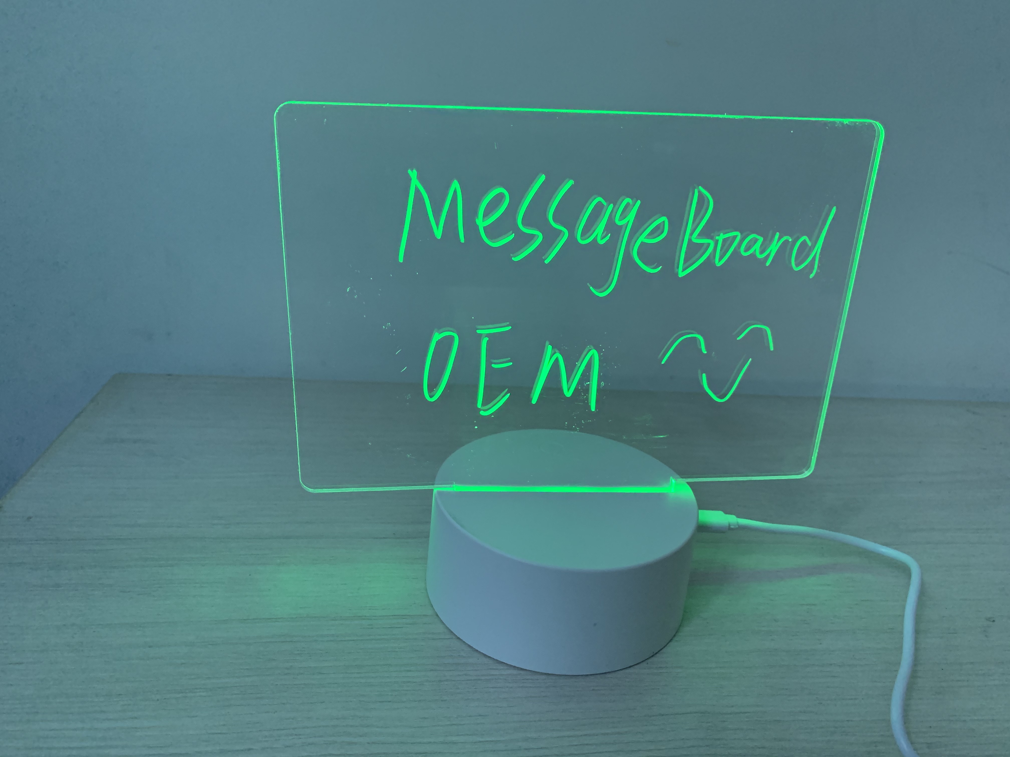 Creative Gifts Girl Bedroom Sleeping Lamp Cute Soft Light Desk Lamp 3D Night Light Message Board
