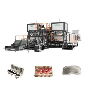 Quality Automatic Fiber Molding Machine Packaging Fruit Tray Forming Equipment wholesale