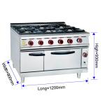 Commercial Restaurant Gas Cooking Equipment Heavy Duty NG/LPG Range Stainless