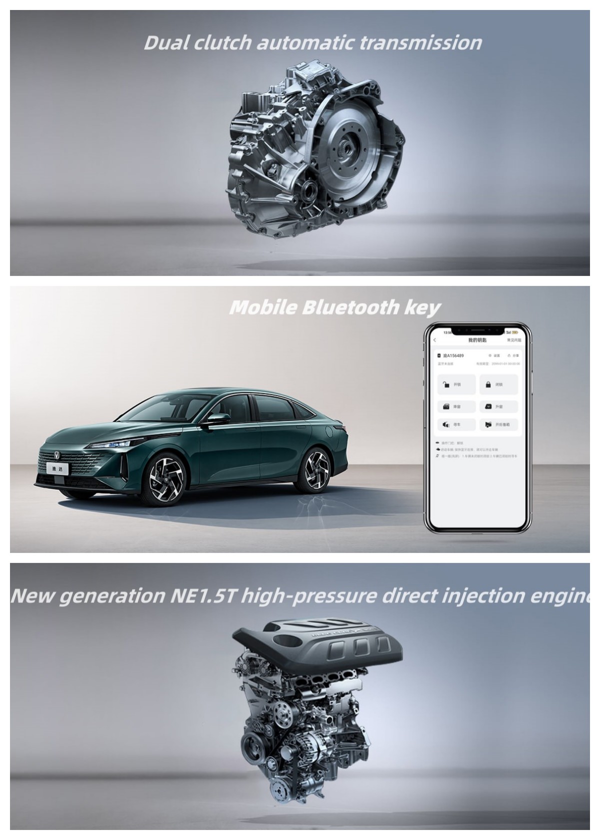Experience the Power of Changan Yida's 2023 1.5T GDI DCT Flagship Sedan Advanced LED Headlights and 260N.m Engine Torque