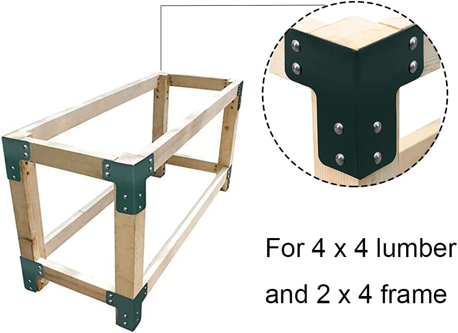 Plating Wood Frame Bracket for Heavy-Duty Deck Edge Work Bench Support Standalone