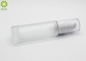 Quality Frosted Empty Cosmetic Containers , 30g Essence Foundation Glass Pump Bottles wholesale