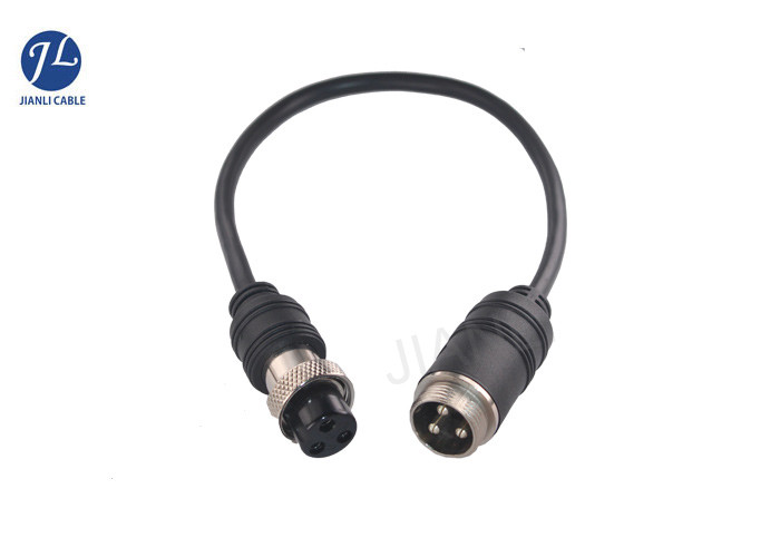 Waterproof Rear View Camera System 3Pin Gx16 Aviation Male To Female Cable