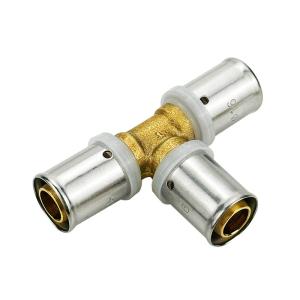 Quality Plumbing Male Tee Brass Press Fittings Multilayer Pex Pert Pipe Press Fitting Watermark wholesale