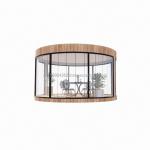 Galvanized Steel Square Tubes EU Standard Wooden Houses Glass Sunshine House