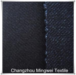 Quality indigo inclined terry denim for knitted jeans wholesale