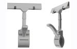 ABS Stanchion Price Tag Holder Clip , White Promotional Thumb Clips