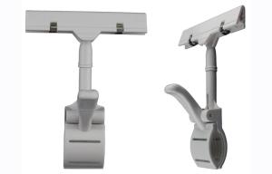 Quality ABS Stanchion Price Tag Holder Clip , White Promotional Thumb Clips wholesale