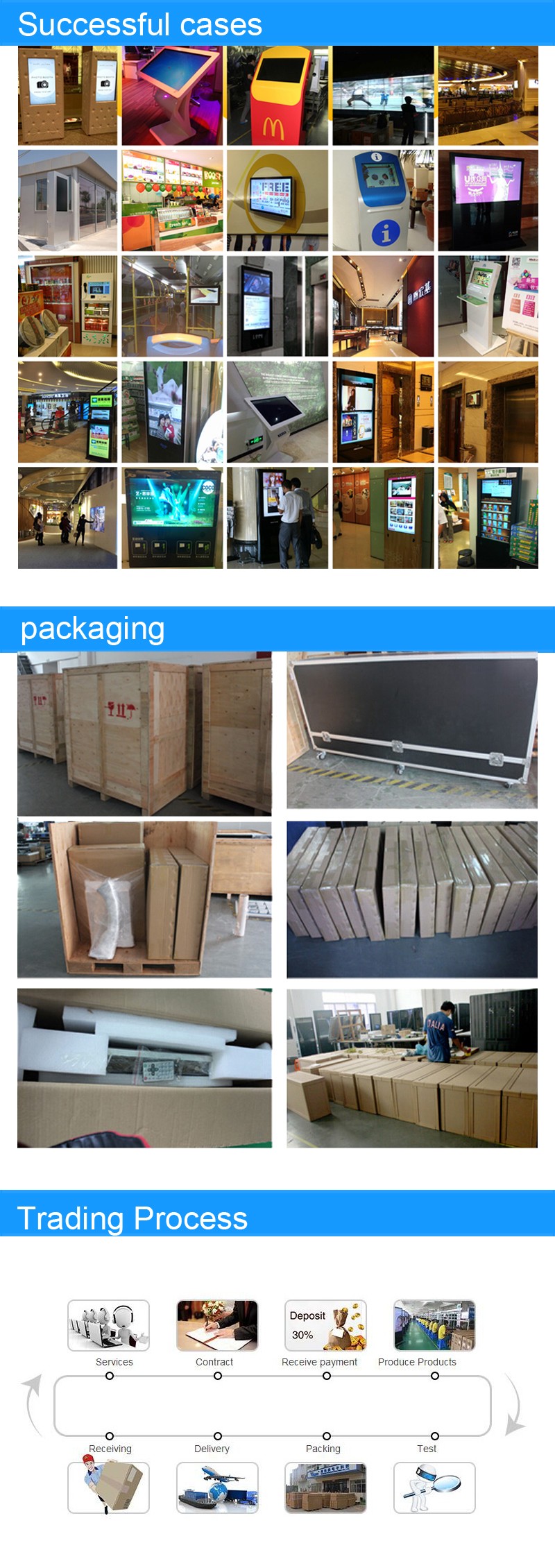 32 Inch Wall Mount Touch Screen With Calendar Digital Signage Advertising Sign Board