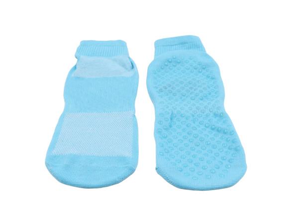 Breathable Yoga Sport Non Slip Grip Socks , Blue Color Anti - Slip Trampoline