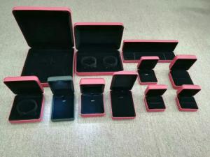 Quality Luxury Gift Jewelry Plastic Box Exterior Leather Customized Size For Shopping Mall wholesale