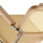 Restaurant Cafe Furniture Natural Rattan Armchair Nordic Dining Chair 83cm