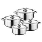 Hot Sale 8 Piece Royal Kitchen Cookware Soup Pot Set Stainless Steel Pot Cooking