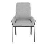 Powder Metal Leg 9.1KG Gray Fabric Modern Leisure Chair
