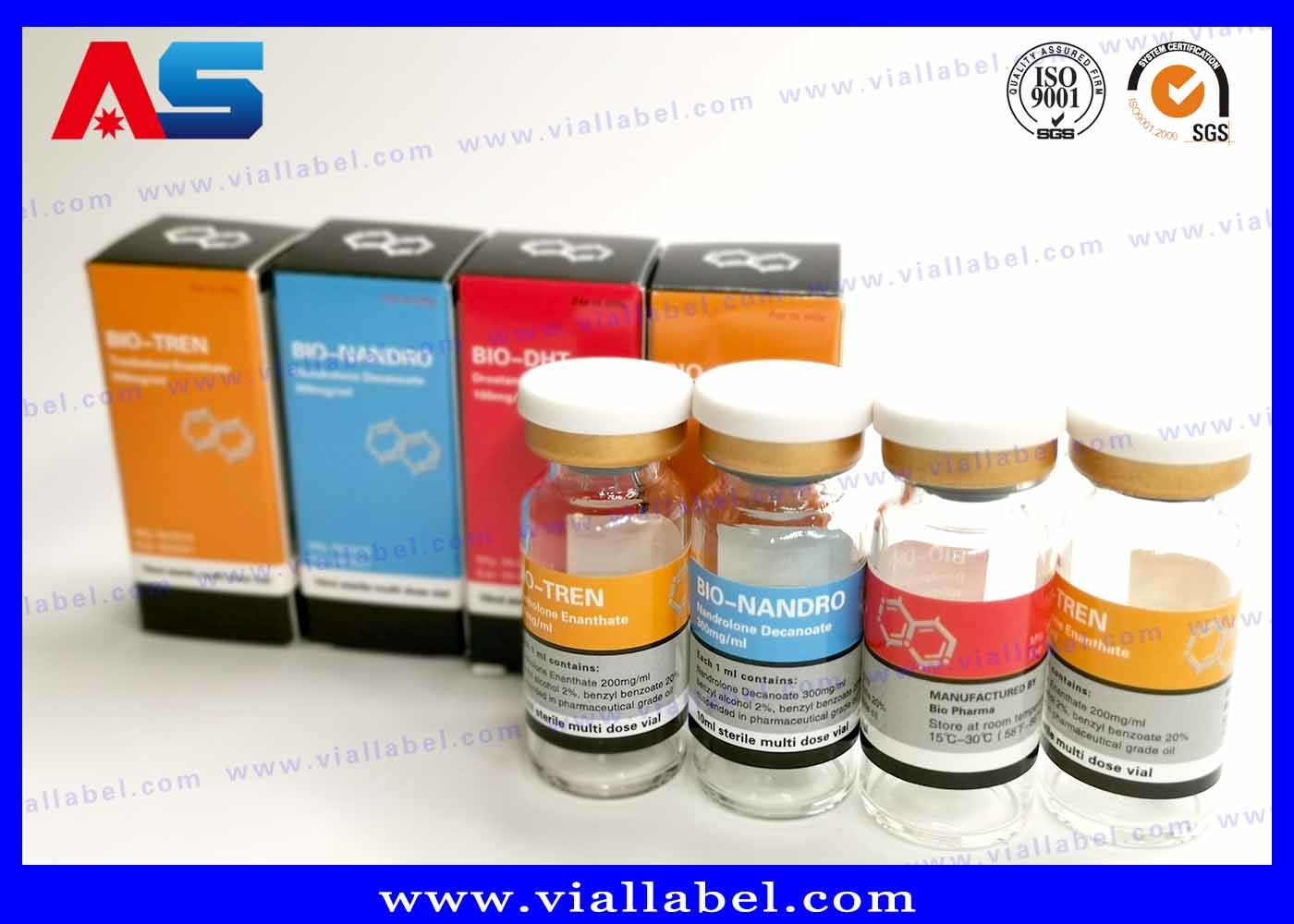 CMYK Peptide Vial Labels For Medicine Glass Bottle Sticker Printing Factory Waterproof Strong Adhesive